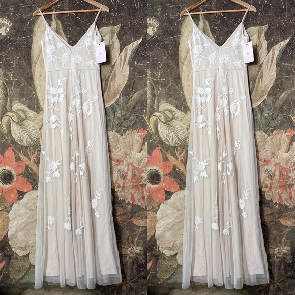 New BHLDN Bethany Bridesmaid Dress sz 6 - Oyster - Picture 5 of 8